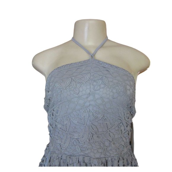 New w Tags, Tobi My Soul Gray Lace Halter Mini Dress in Sz Small - Picture 3 of 9